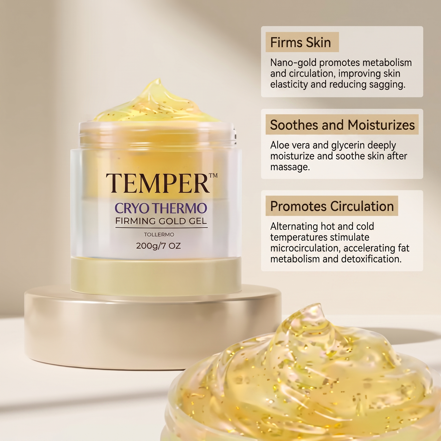 TEMPER Gold Thermal Massage Gel